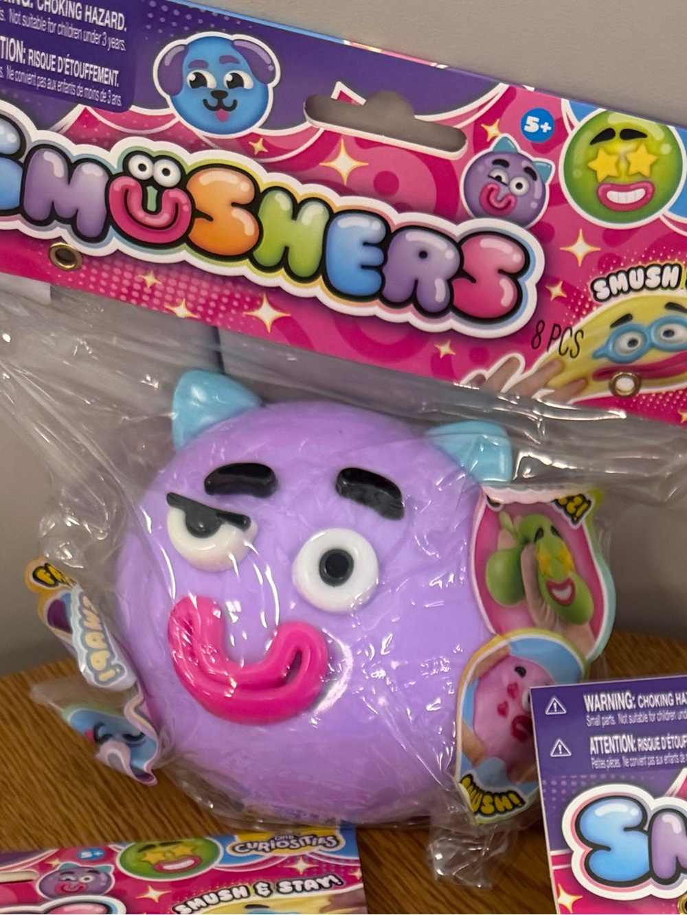 Smushers Purple Squeezable Plush Toy - Fun Kids Stress Toy